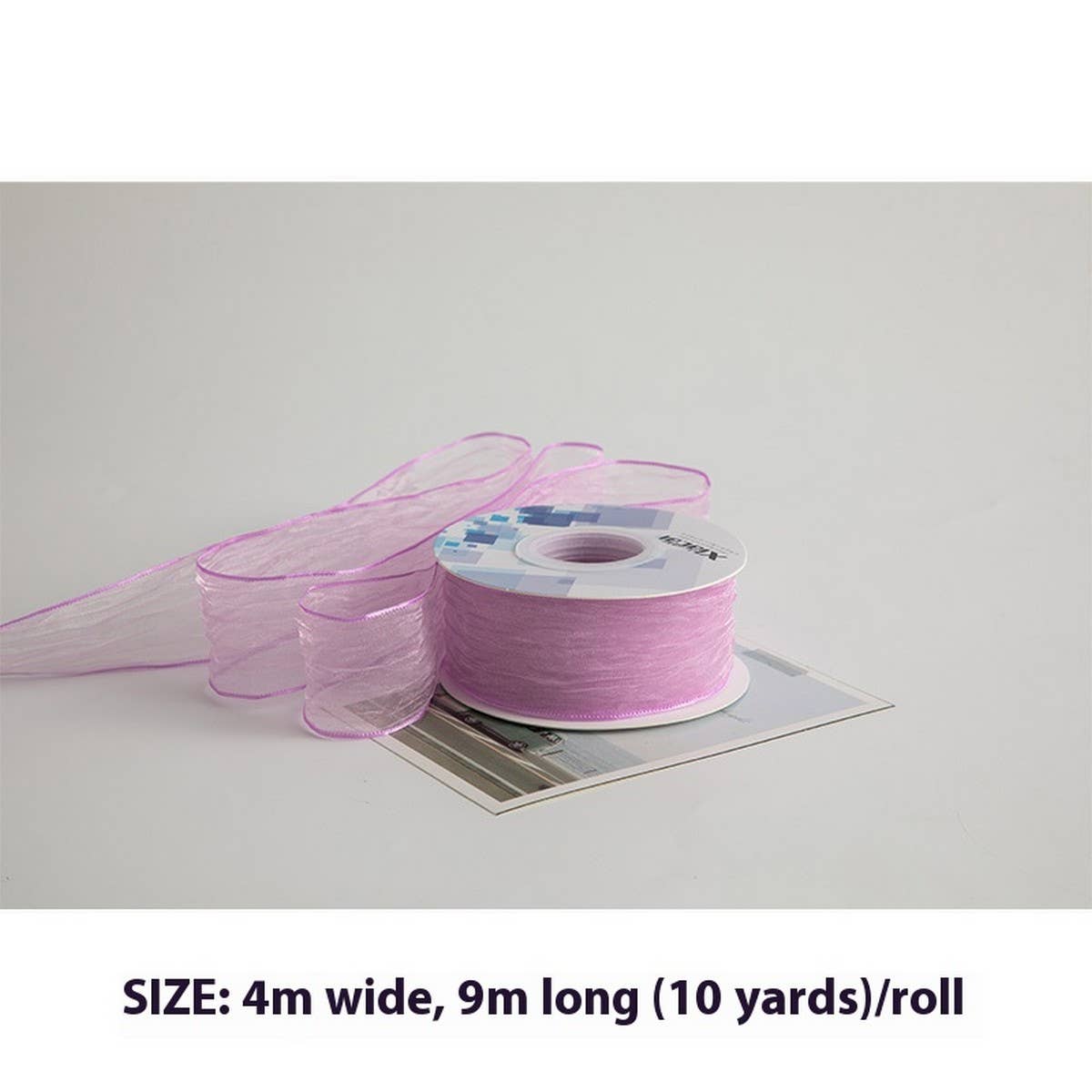 3D PLEATED RIBBON PEARLESCENT ORGANZA RIBBON_CWMM5749