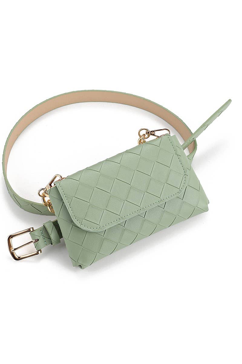 Plaid Waist Bag Decked Casual Belt_Cwab417