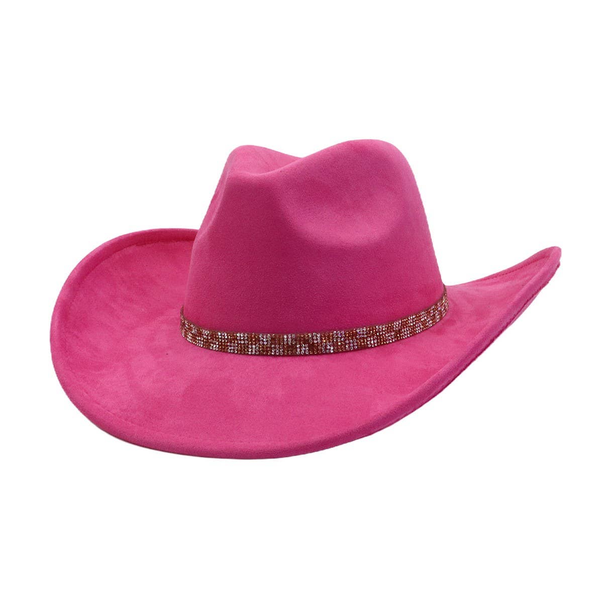 Western Ethnic Soft Suede Cowboy Fedora Hat_Cwah04400