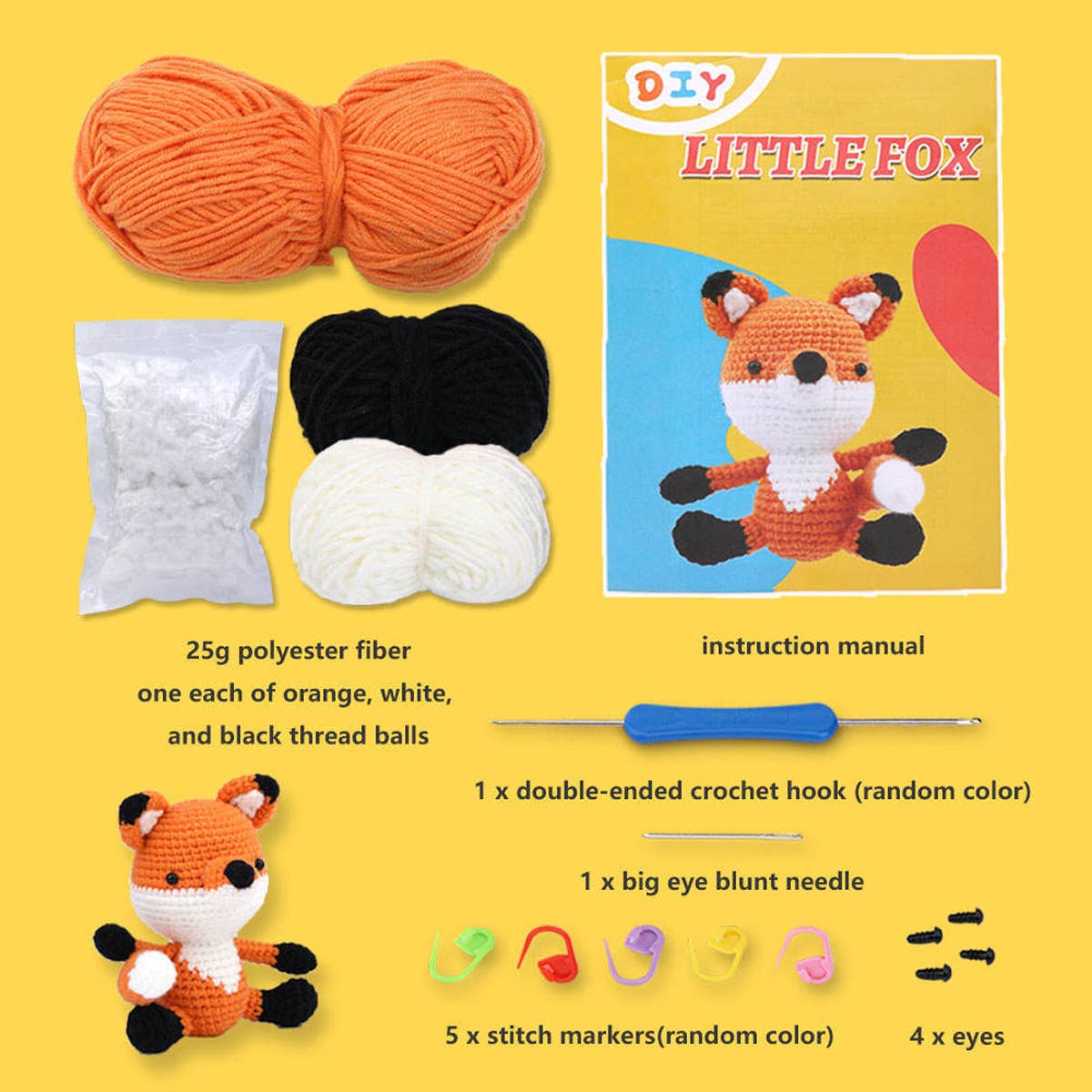 HANDMADE DIY DOLL CROCHET MATERIAL PACKAGE_CWMM0802
