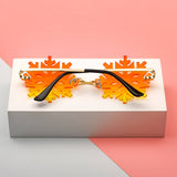 PERSONALIZED SNOWFLAKE LENS FRAMELESS SUNGLASSES_CWASG0682