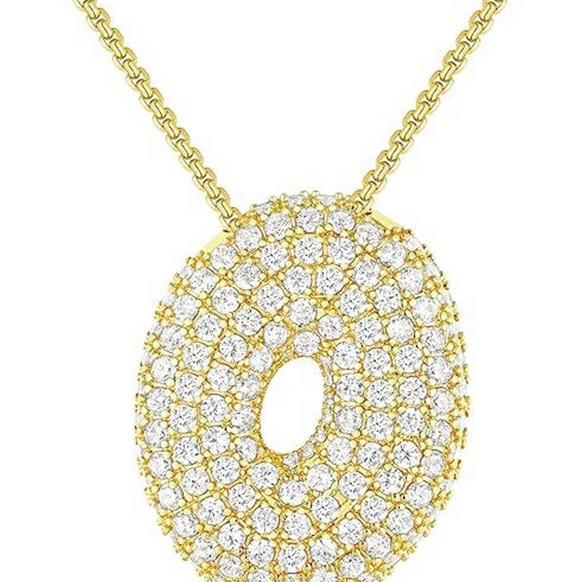 26 LETTERS NECKLACE COPPER ZIRCONIA PENDANT_CWMM5864