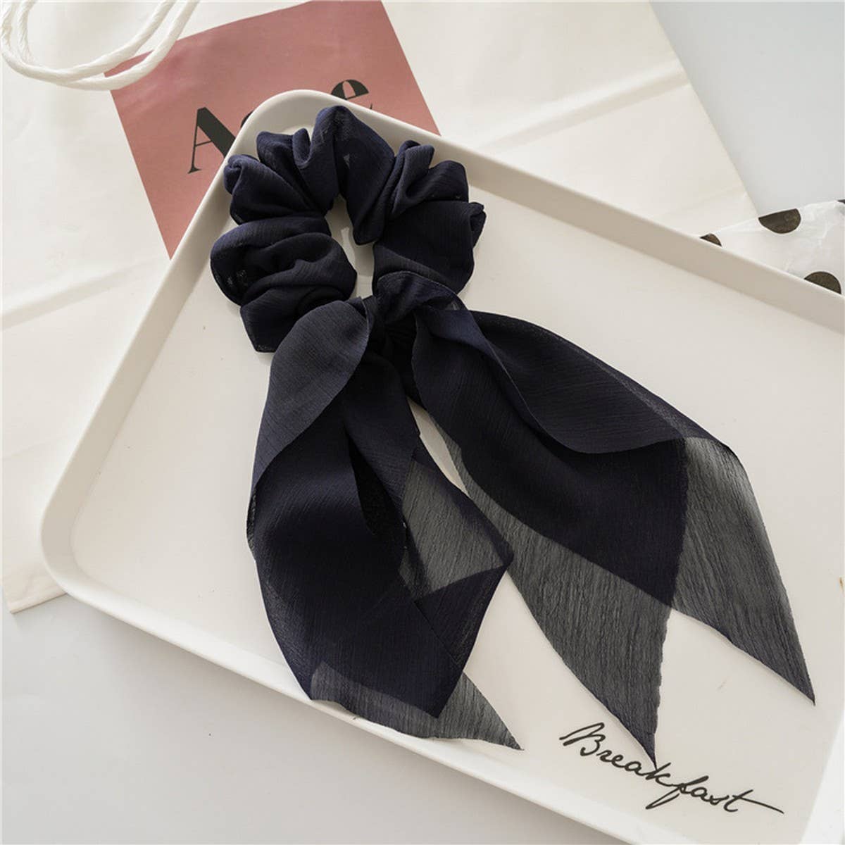 THIN BOW RIBBON TASSEL HAIR TIE_CWAHA0837