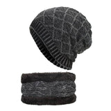 Velvet Suit Diamond Bib Pullover Hat Knit Hat