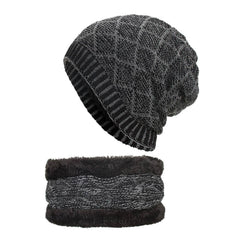 Velvet Suit Diamond Bib Pullover Hat Knit Hat