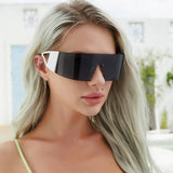 ONE LENS SUNGLASSES LARGE FRAME SPORTS SUNGLASSES_CWASG0582