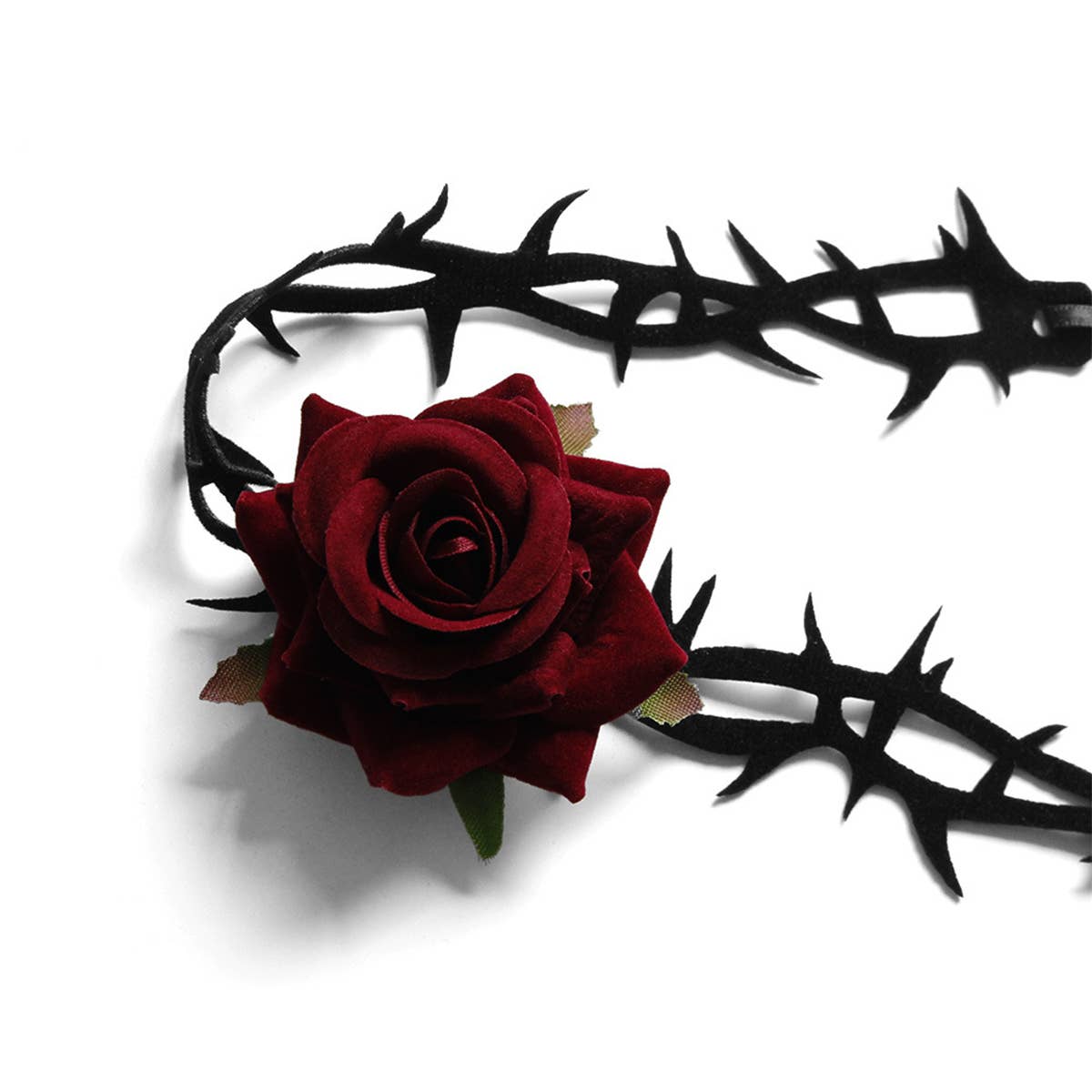 HALLOWEEN GOTH VAMPIRE ROSE NECKLACE_CWMM0119