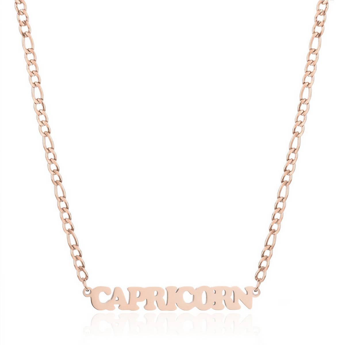 SIMPLE TWELVE ZODIAC STAINLESS STEEL GOLD NECKLACE_CWMM2726