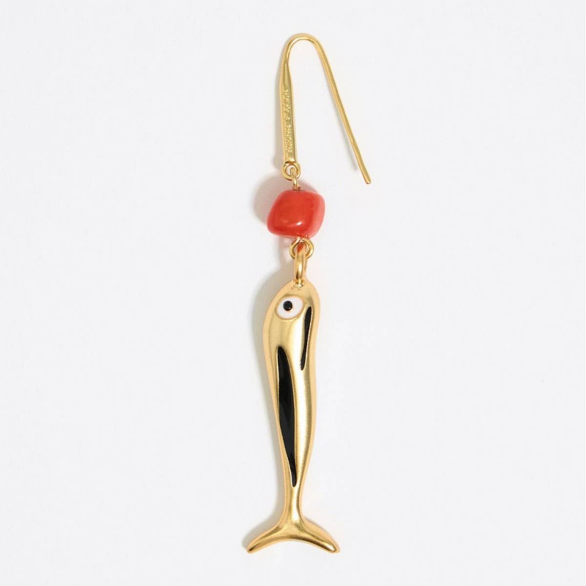 GOLDEN FISH RETRO LITERARY STYLE LONG EARRINGS_CWAJE5118