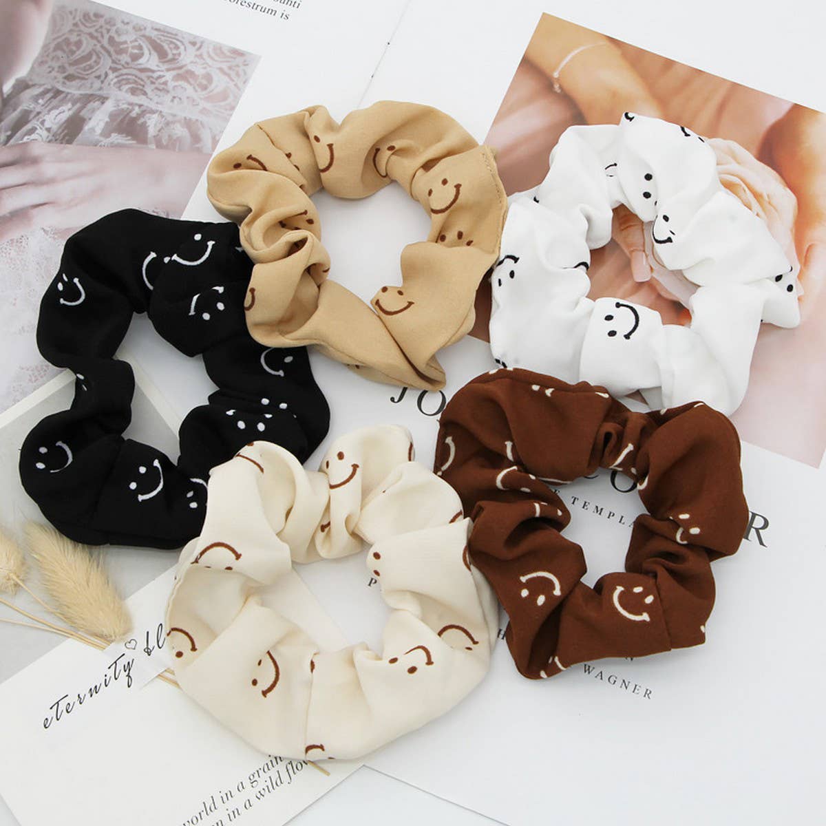 5PCS MIX PATTERN SCRUNCHIE_CWAHA0189