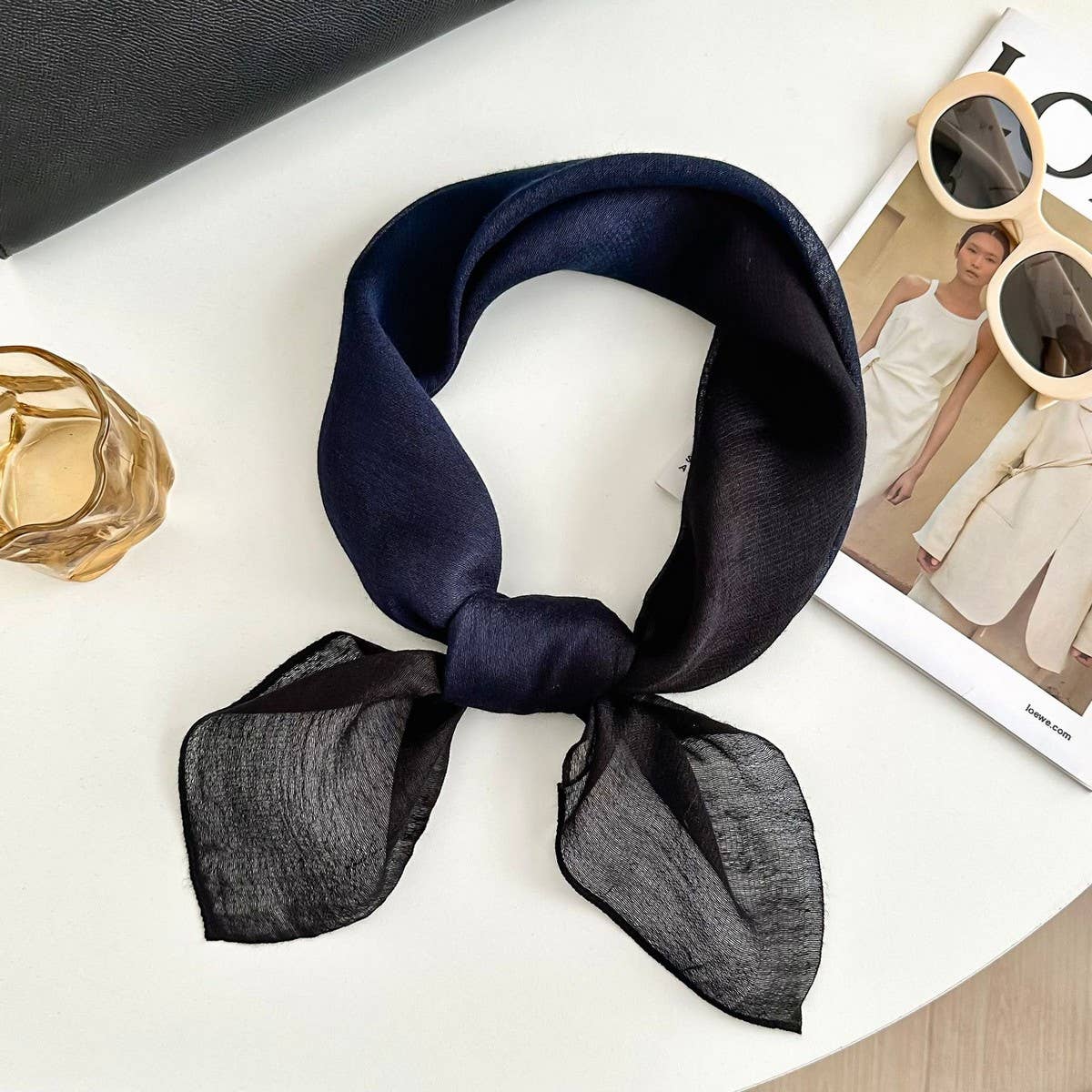 Silk Square Scarf Gradient Wrap Autumn Winter_Cwasc03022