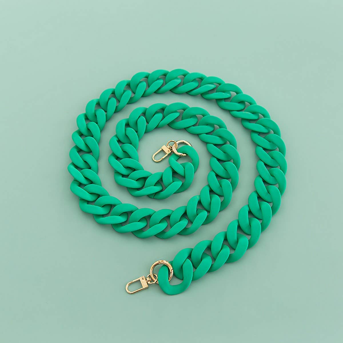 LARGE RESIN ACRYLIC BAG CHAIN WIDE STRAP_CWMM5065