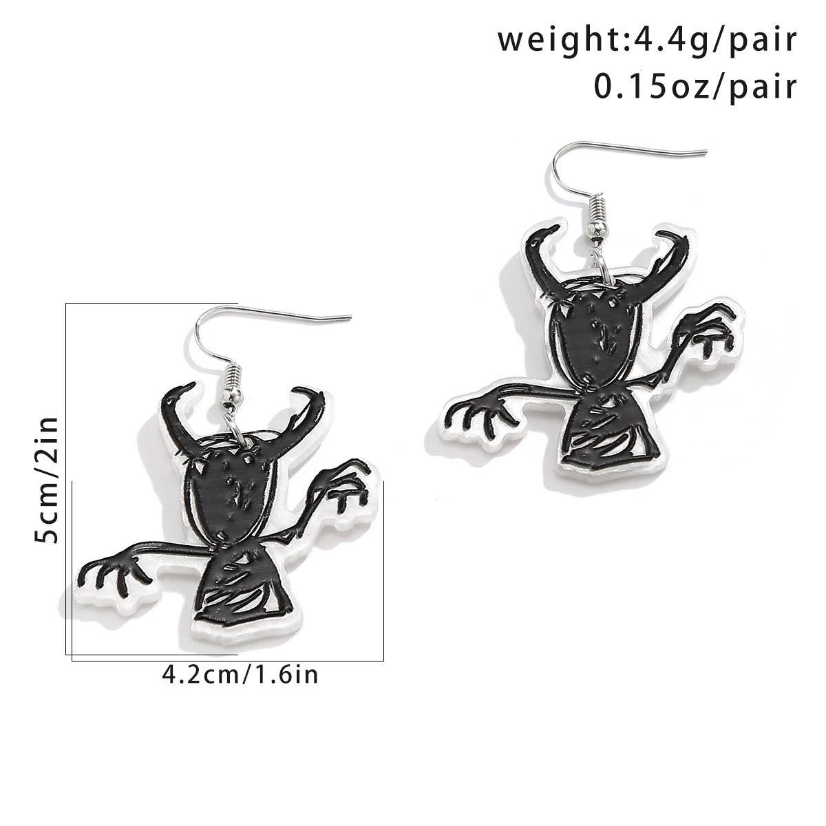 NEW DARK SWEET COOL WITCH GHOST EARRINGS_CWAJE1477