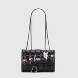 Black Clutch Chain Crossbody Shoulder Bag_Cuab0181