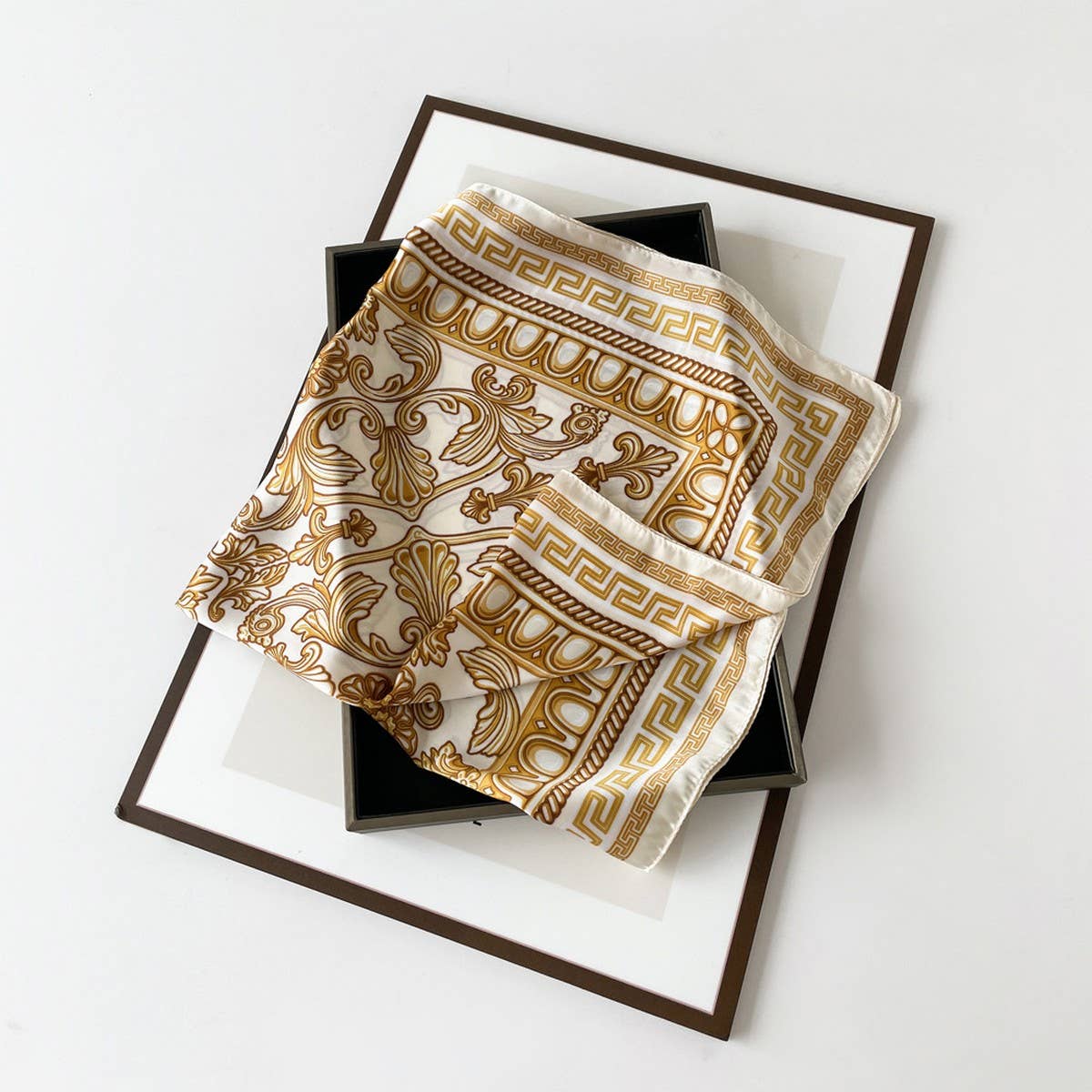 SATIN SCARF SIMPLE PREMIUM LIGHTWEIGHT SQUARE_CWASC0815