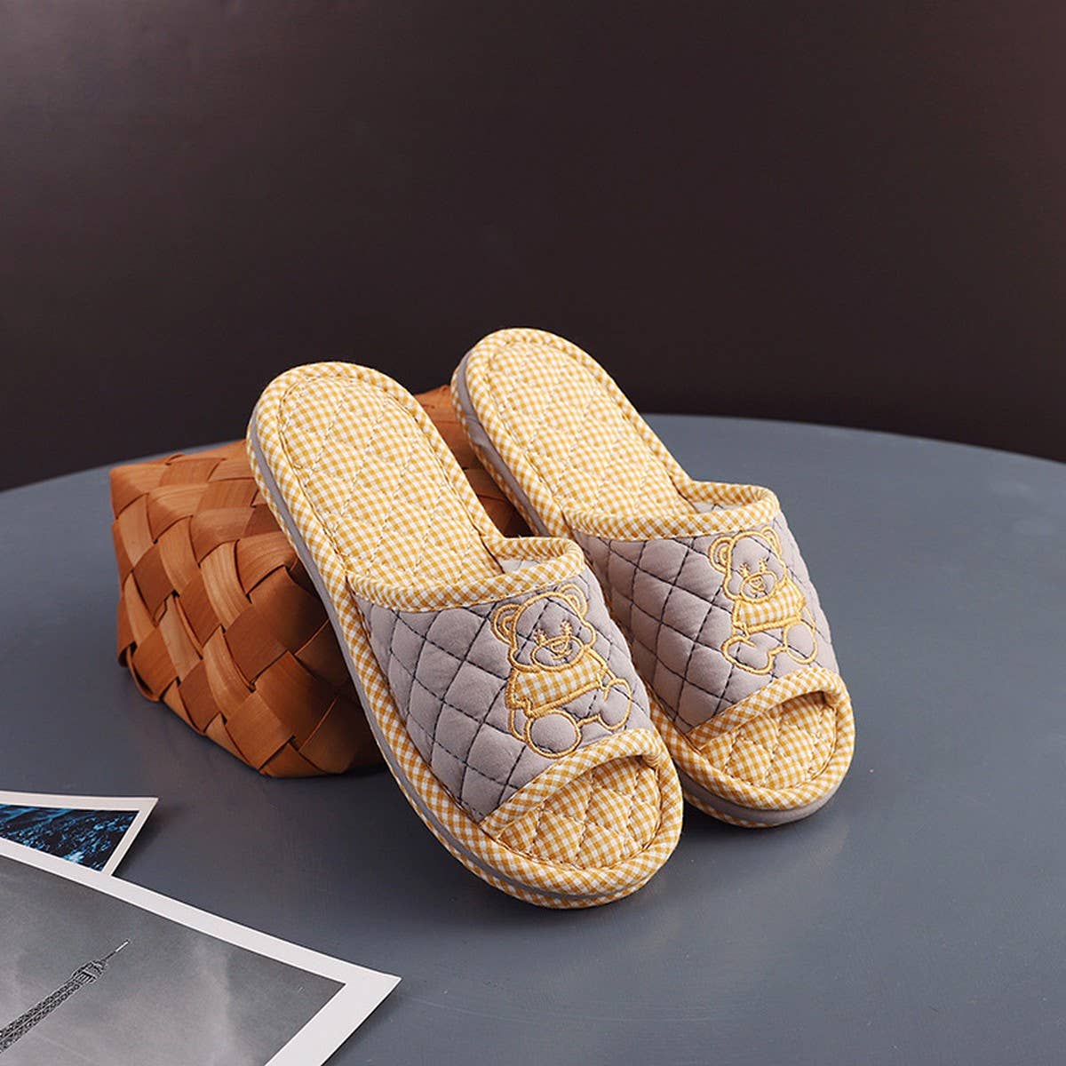 DRESSED BEAR THICK COTTON FLOOR SLIPPERS_CWSHF0210