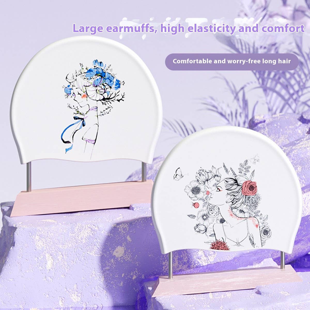 Womens Silicone Waterproof Large Swim Cap_Cwmm6715