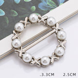 Womens Round Pearl Inlaid Button Scarf Ring_Cwmm2123