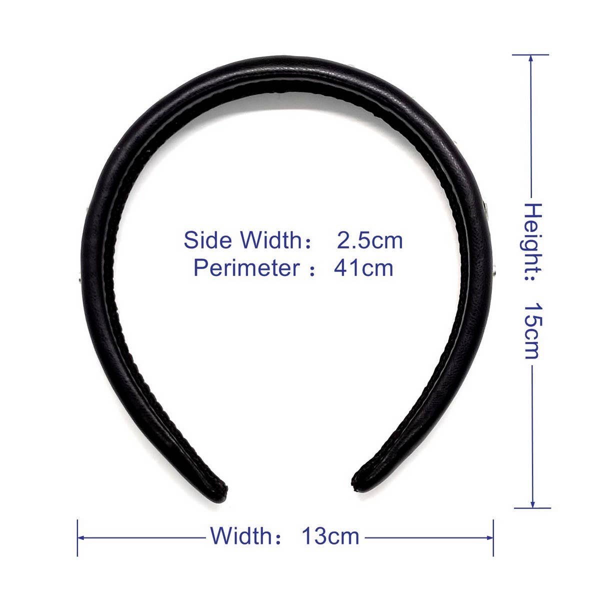 METAL STUDDED PUNK PADDED HIGH CROWN HEADBAND_CWAHA6319