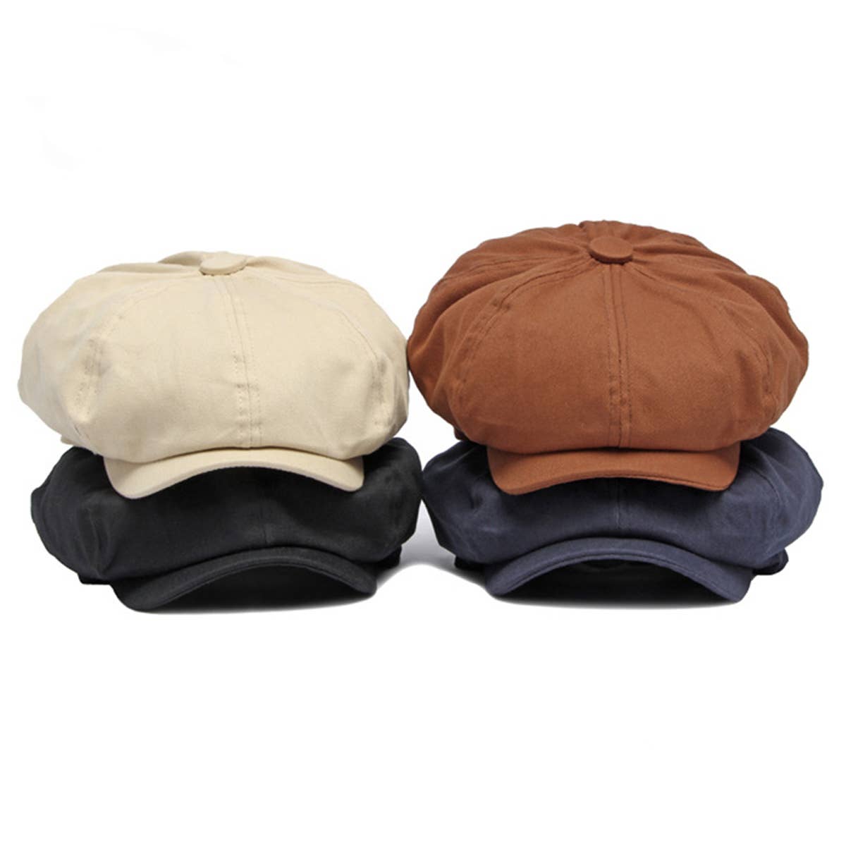 SIMPLE ADJUSTABLE BRITISH FLAT CAP_CWAH1908