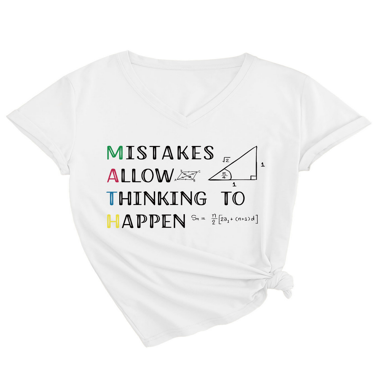 Wome V-Neck Graphic Tee Summ Casual Fit_Cwtts1487