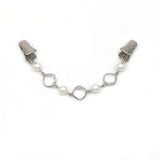 NEW CRYSTAL PEARL BUTTERFLY CHAIN SHAWL CLIP_CWMM2195