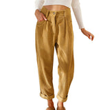 High-Waisted Corduroy Straight Leg Niners