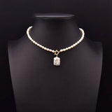 Versatile Design Zircon Temperament Pearl Necklace