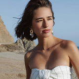 Trendy Gold Cloud Pearl Stainless Steel Earrings