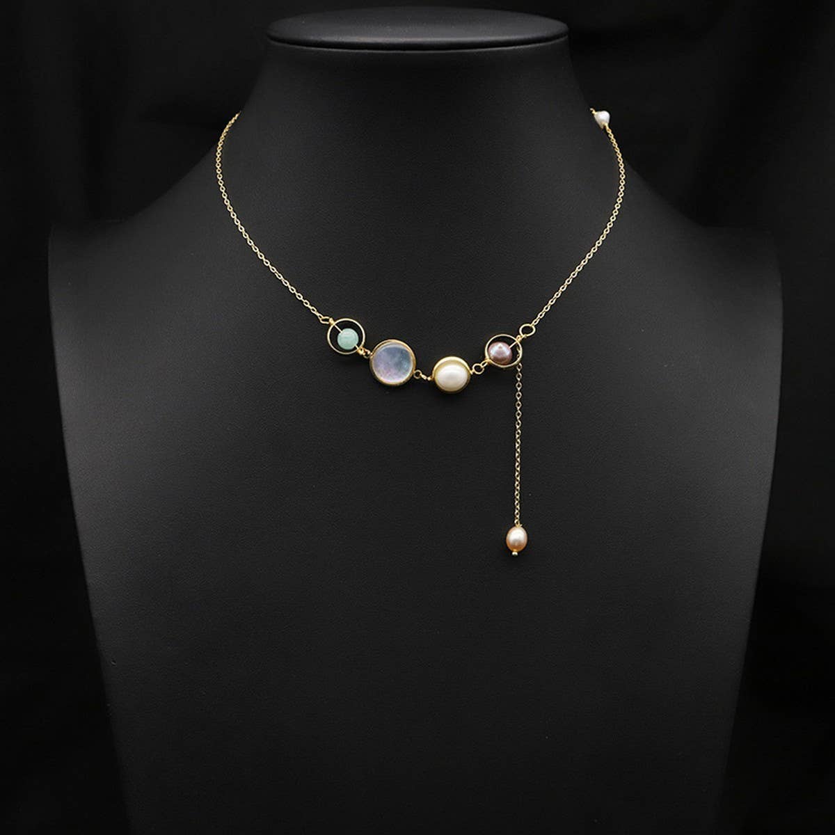 ALL MATCH NATURAL FRESHWATER PEARL NECKLACE_CWAJE3858
