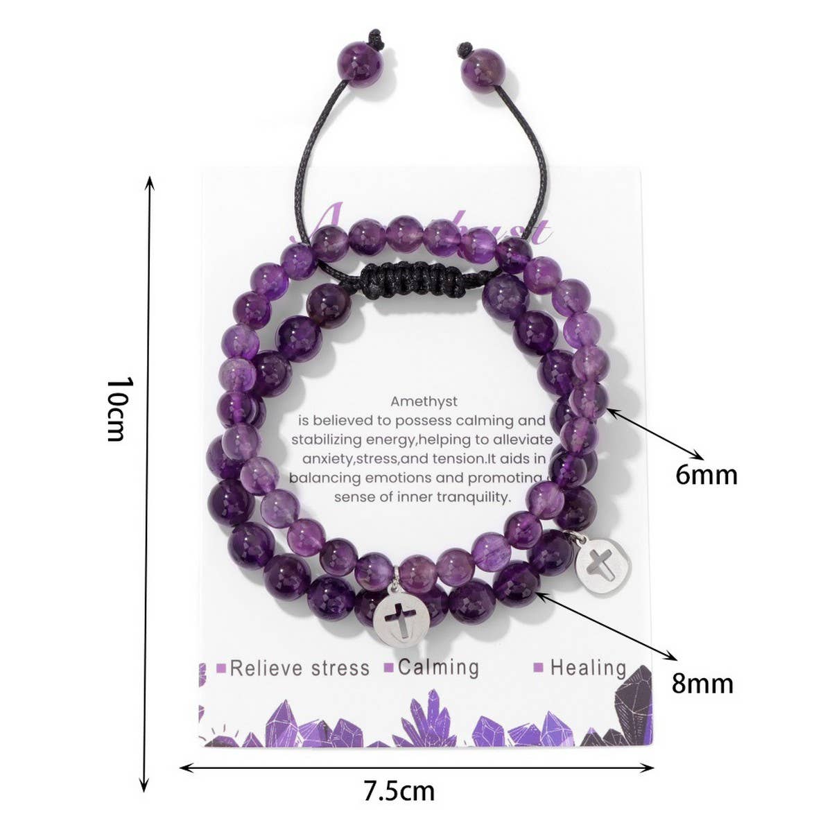 CROSS TIGER EYE DOUBLE LAYER BRACELET_CWAJE2108