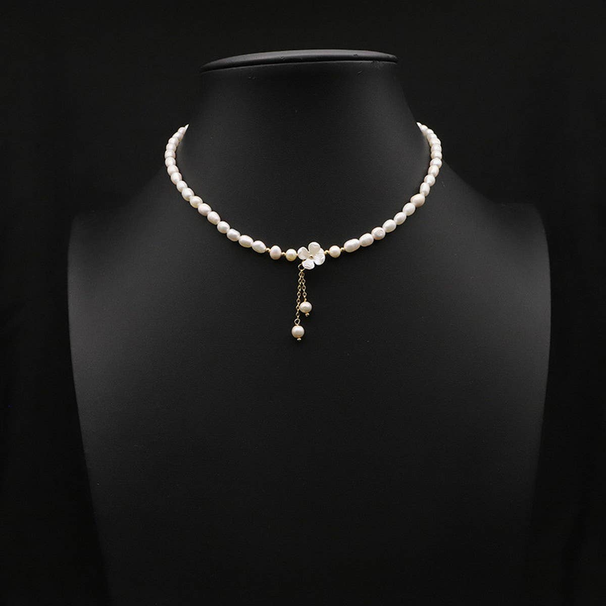 ALL MATCH NATURAL FRESHWATER PEARL NECKLACE_CWAJE3849