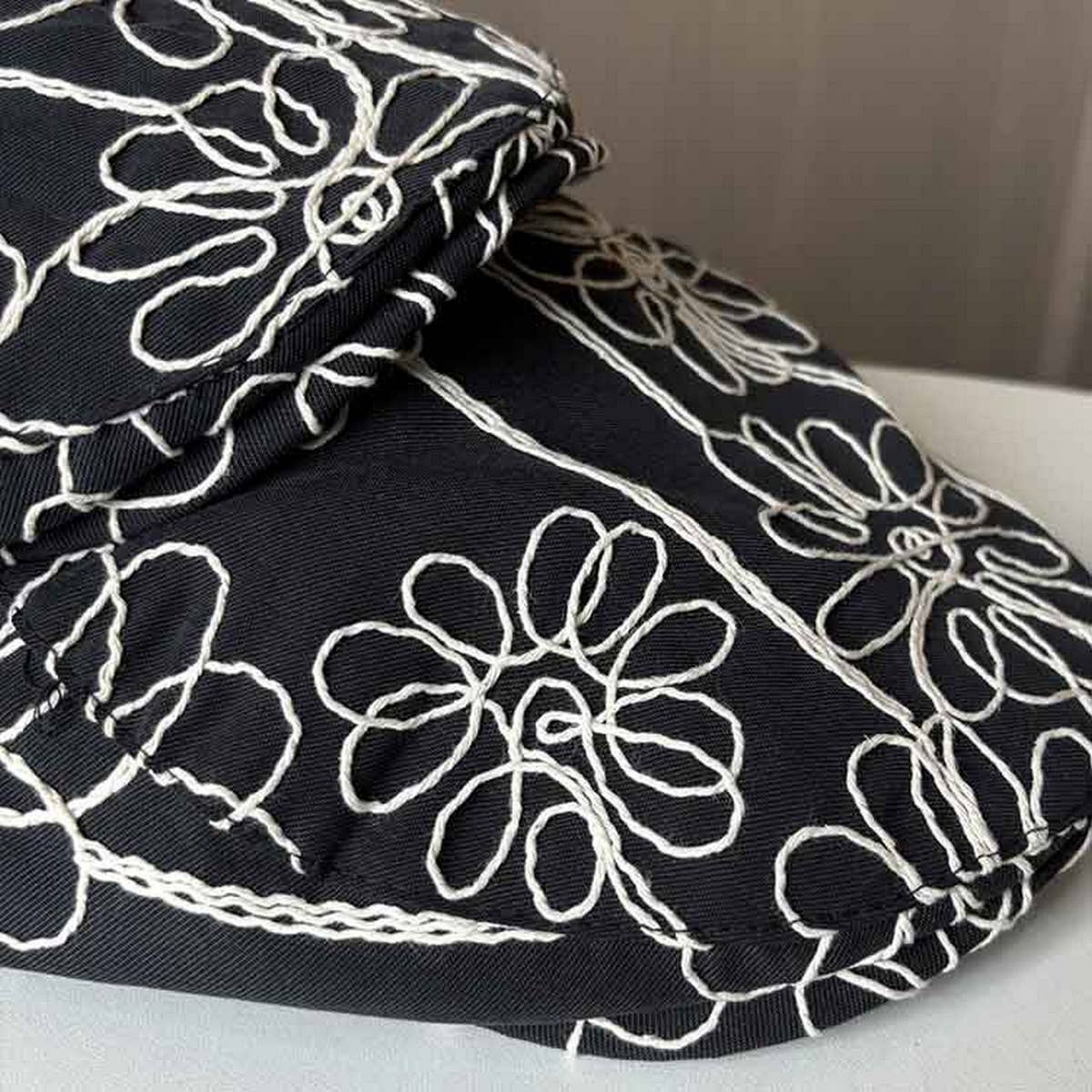 Vintage Flower Embroidered Front Cap_Cwab2903