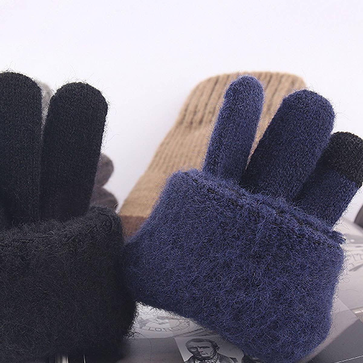 Winter Men'S Touch Screen Thickened Knitted Gloves_Cwag0236