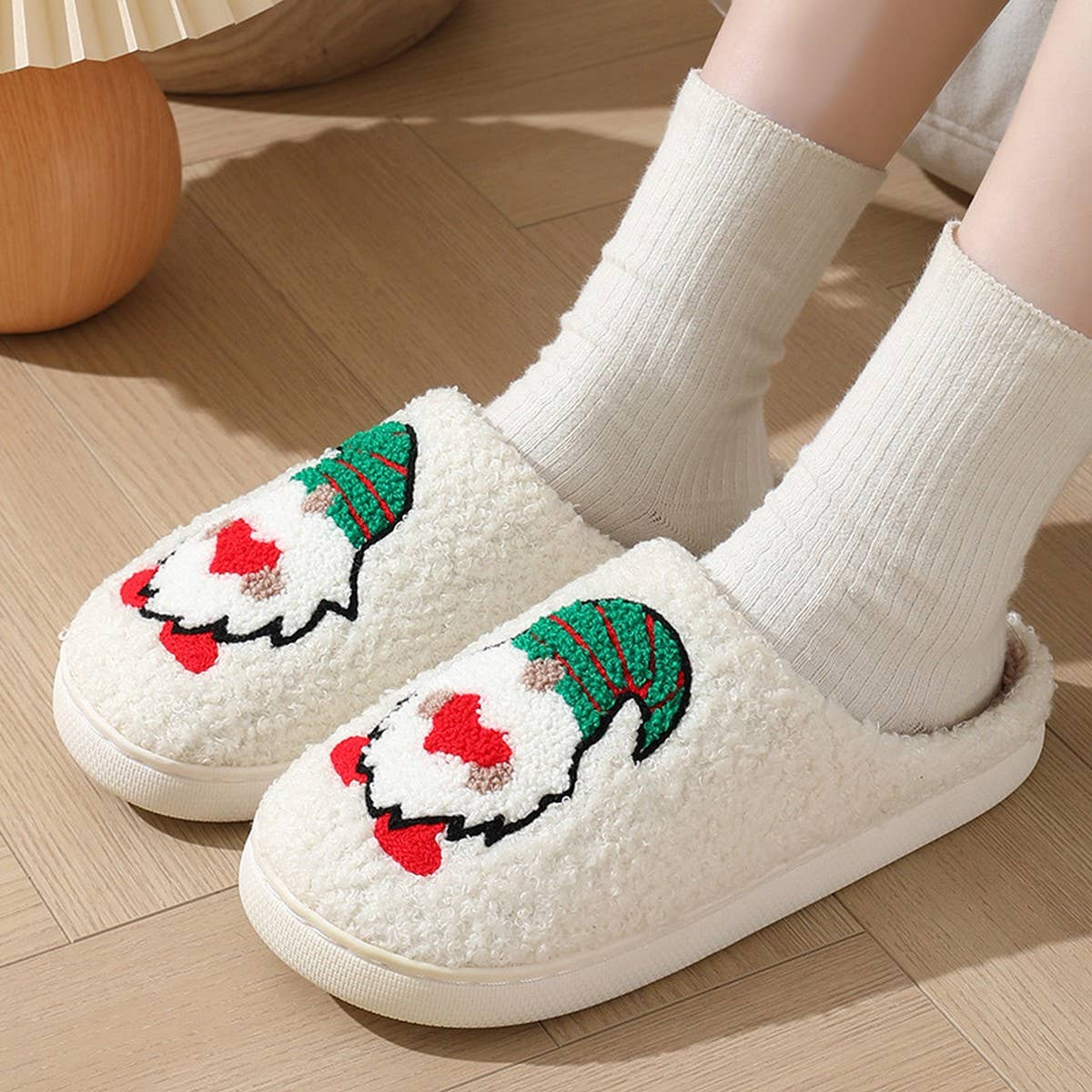 HOME CHRISTMAS CUTE DWARF WARM COTTON SLIPPERS_CWMM3070