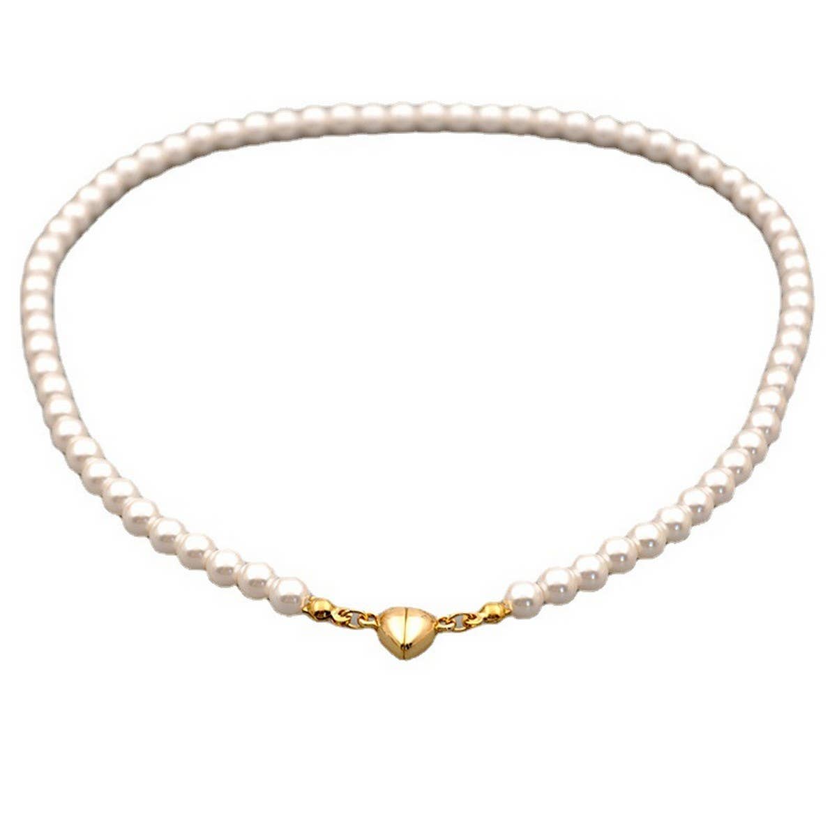 TEMPERAMENT PEARL HEART SHAPE MAGNETIC NECKLACE_CWAJE1688