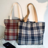 RETRO MIXED COLOR PLAID VERSATILE SHOULDER BAG_CWAB2155