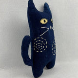 HANDCRAFTED INDIGO DYED EMBROIDERED PLUSH DOLL_CWMM6056