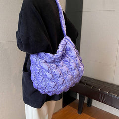 Velvet Puffy Cloud Shoulder Crossbody Bag_Cuab00487