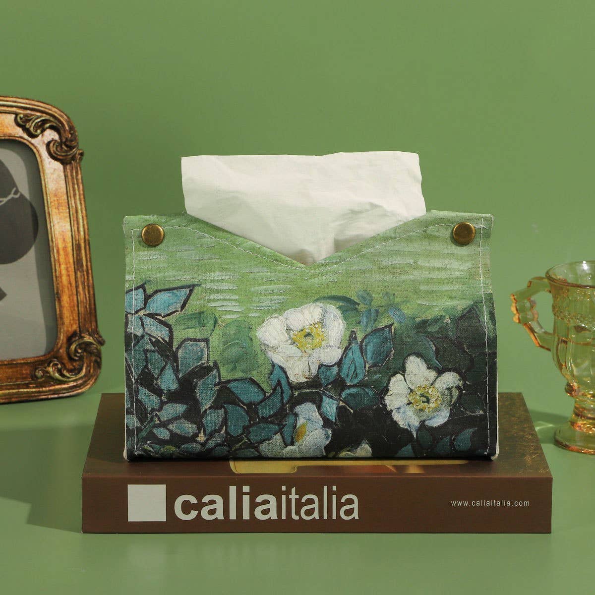 OIL PAINTING TISSUE BOX DESKTOP STORAGE BOX_CWMM2252