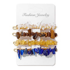 Cwaha5649_Natural Gravel Multi-Color Hair Clip Set