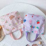 CUTE PRINTED LUNCH TOTE BAG FOR GIRLS SMALL_CWAB5662