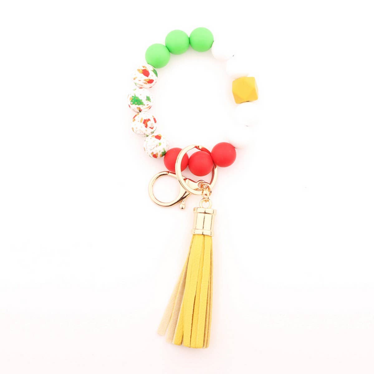 CHRISTMAS SILICONE BEAD BRACELET KEYCHAIN GIFT_CWMM7010