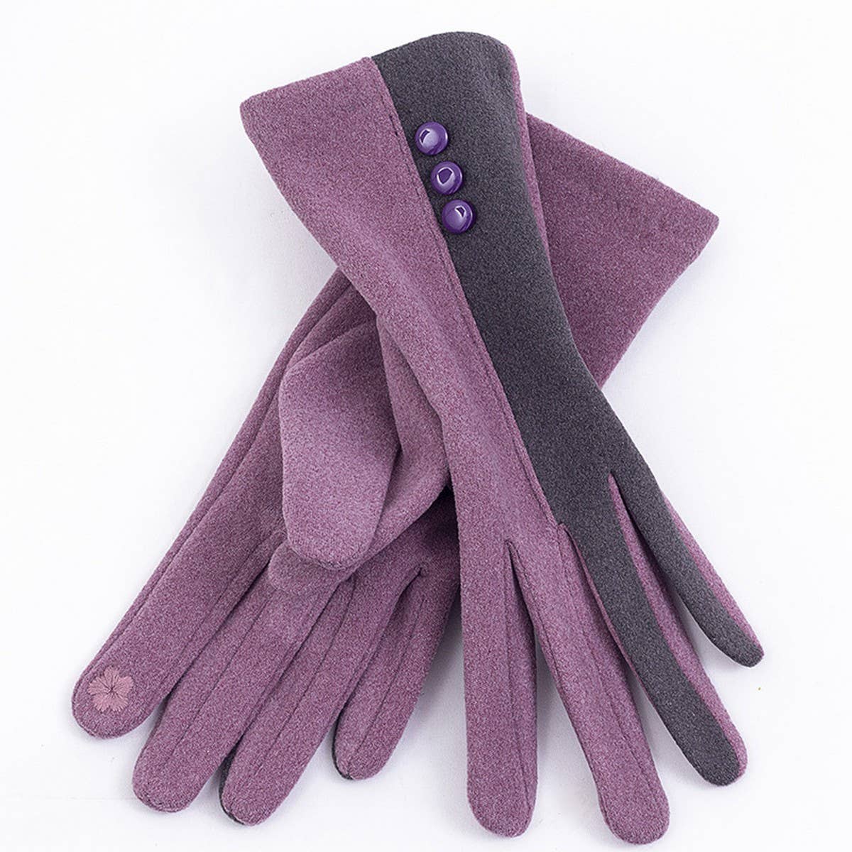 Autumn And Winter Warm Color Matching Gloves_Cwmm1544