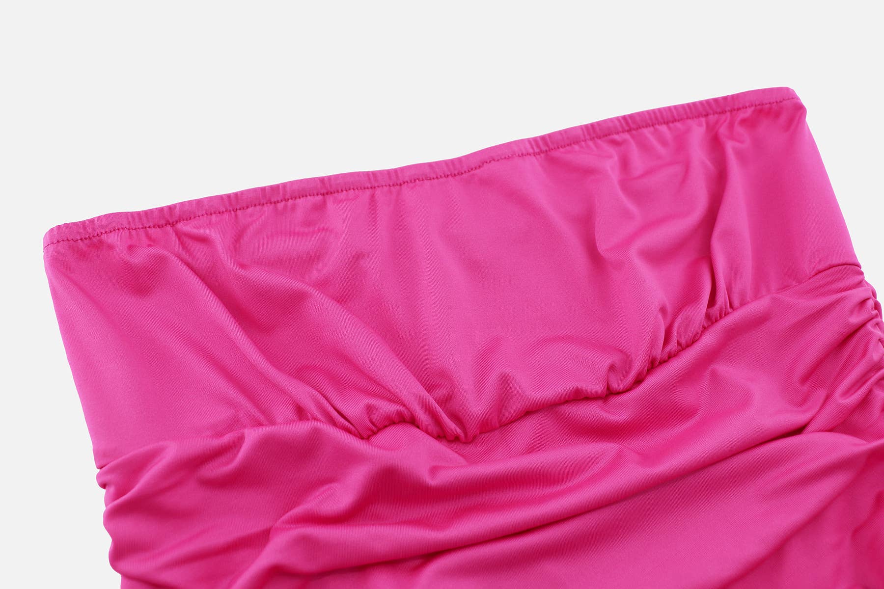 Strapless Ruffle Mini Bodycon Skirt Dress