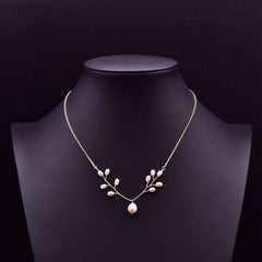 Womens Natural Freshwater Pearl Necklace