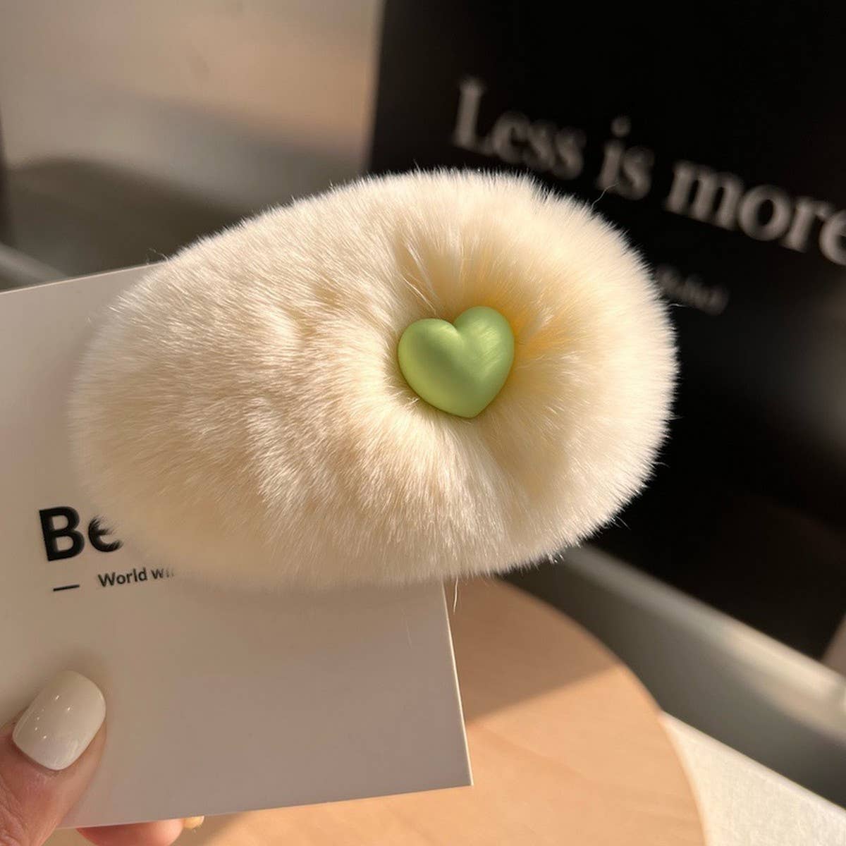 DESIGN PERSONALITY CUTE PLUSH GIRL LOVE HAIR CLIP_CWAHA3305