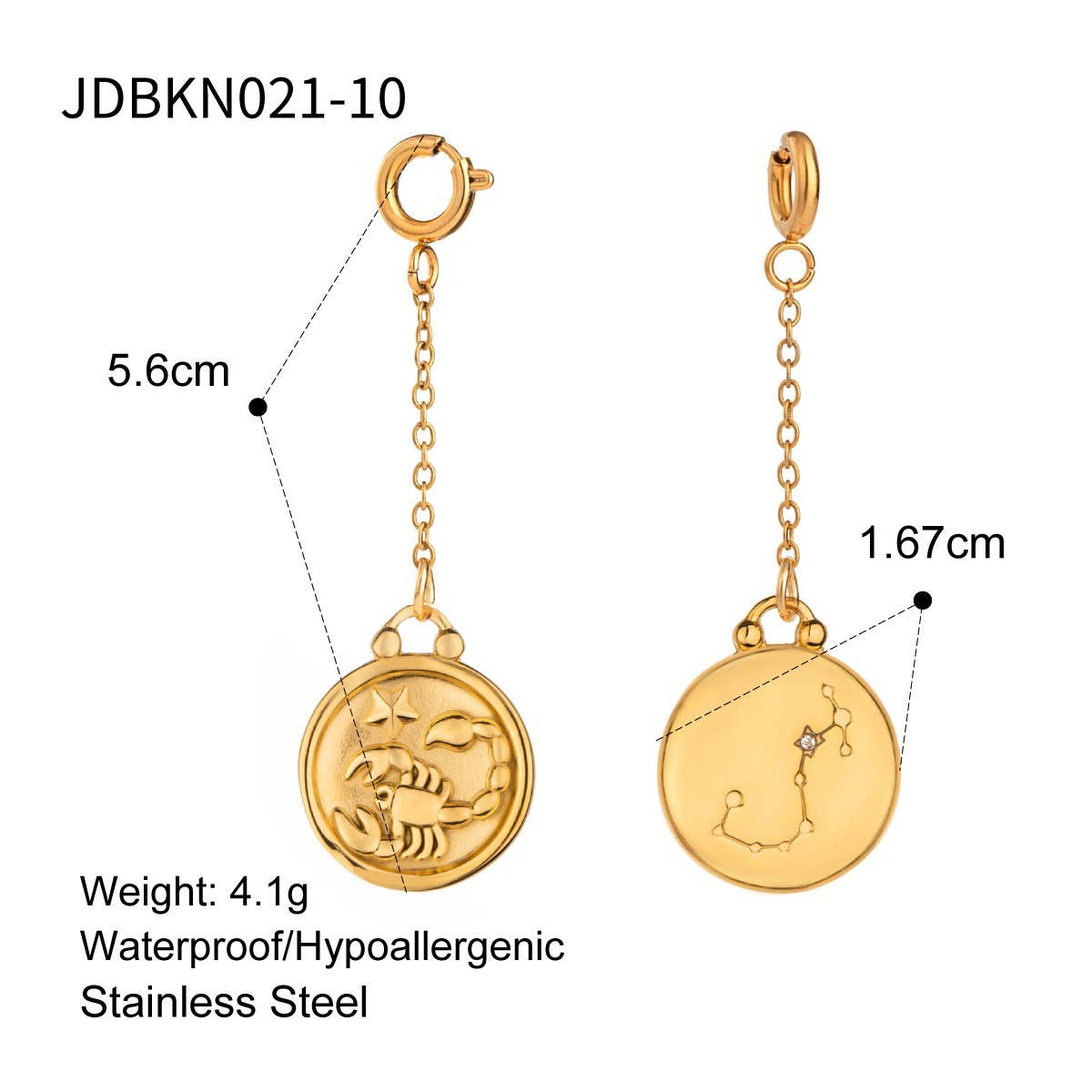 JEWELRY TWELVE CONSTELLATIONS BIKINI DIY PENDANT_CWMM4681