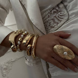 DESIGN IRREGULAR FASHION ALLOY SMOOTH BRACELET_CWMM3117