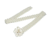Wide Belt With Floral Rhinestones And Pearls_Cwabe0500